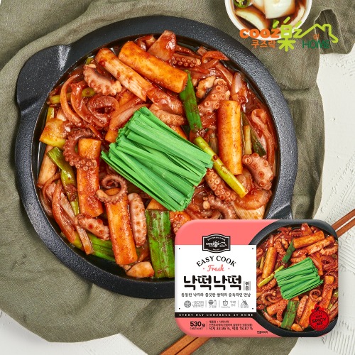 쿠즈락앳홈 낙떡낙떡 매운 낙지볶음 밀키트 530g 1팩